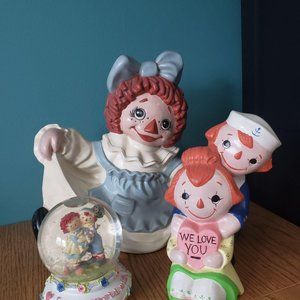 VTG Raggedy Ann And Andy Collectible Lot Of 3